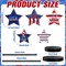 5 Pcs Patriotic 4th of July Standing Star Block Set Wooden Star Table Decoration Red White Blue Independence Day Wood Patriotic Decor Memorial Day Centerpieces for American Festival(Retro)